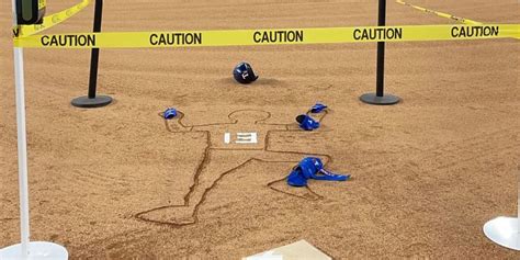 Joey Gallos Tumble At 1b Leads To Crime Scene