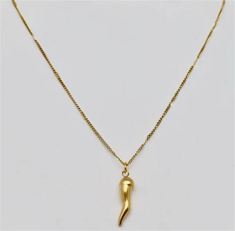 Gold Chili Pendant Necklace Etsy