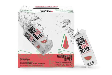 BOXED WATER IS BETTER Boxed Water 16 9 Oz 12 Pack Watermelon Flavored