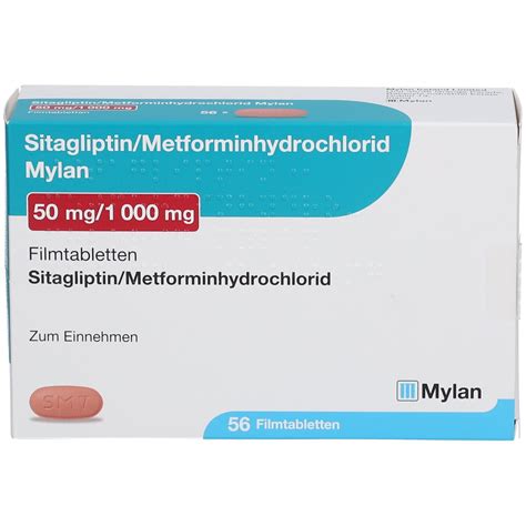 SITAGLIPTIN Metformin HCl Mylan 50 Mg 1000 Mg FTA 56 St Mit Dem E