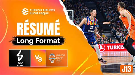 LDLC ASVEL vs Valence Résumé Long Format EuroLeague J13 YouTube