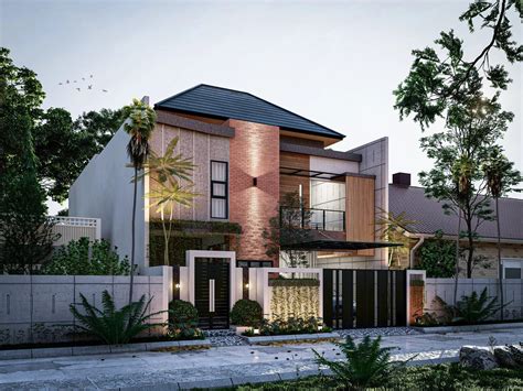 Desain Rumah Kontemporer 2 Lantai Bu Yulita By Arsitekhijau