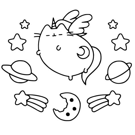 Pusheen And Unicorn Coloring Page Printable | Porn Sex Picture