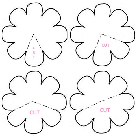 Cut Out Printable Flower Template