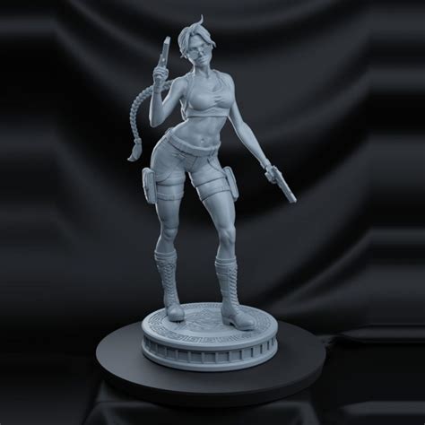 Sexy Lara Croft Tomb Raider Statue Stl Files For D Print D Kiee