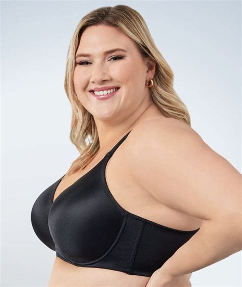 Leading Lady Lightly Padded Contour Underwired Bra Black Curvy