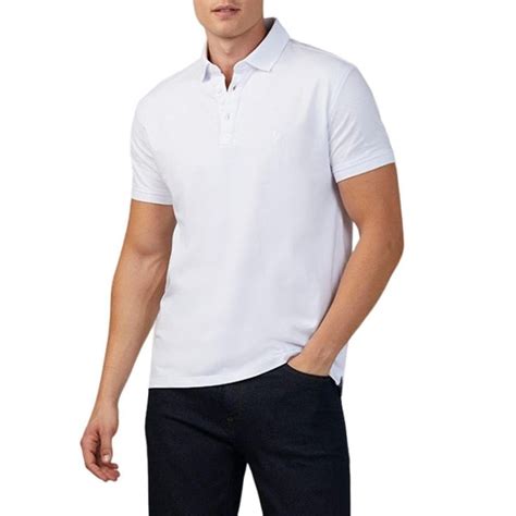 Camisa Polo Masculina Dudalina Mc Slim Cotton Branca Branco