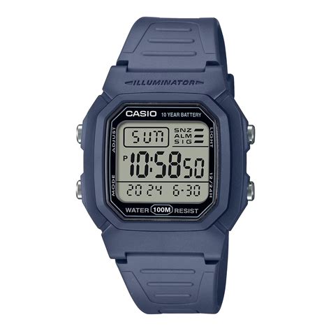 Casio Men S Classic Digital Sport Watch With Blue Resin Strap W 800H