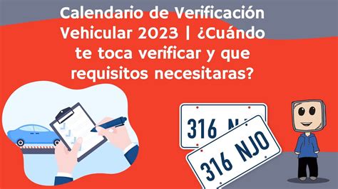 Calendario de Verificación Vehicular 2023 Cuándo te toca verificar y