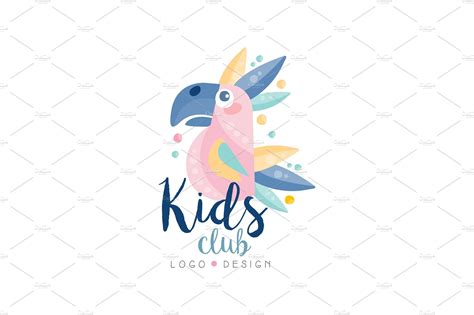 Kids club logo design, emblem with | Education Illustrations ~ Creative ...