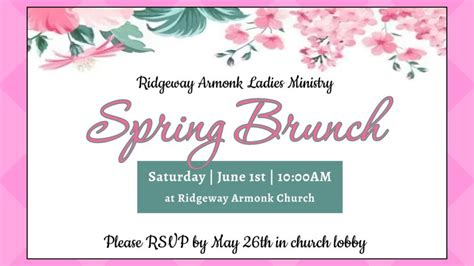 Ladies Ministry Spring Brunch — Ridgeway Church