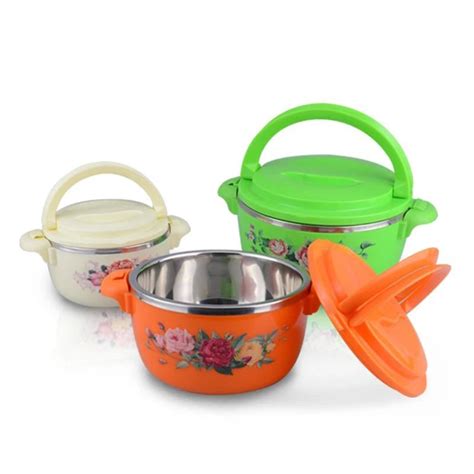 Stainless Steel Casserole Thermosteel Pcs Fresh Pot Insulated Lunch Box Keep Warm Hot Pot Food