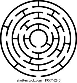 Circle Maze Vector Stock Vector Royalty Free Shutterstock