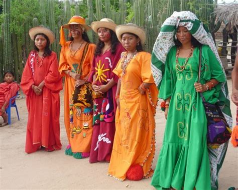 Colombia La Guajira Guajiras Colombianas En Traje Tradicional Colourful