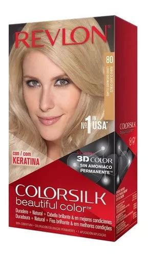 Kit Tinte Revlon Colorsilk Beautiful Color Tono 80 Rubio Claro Cenizo