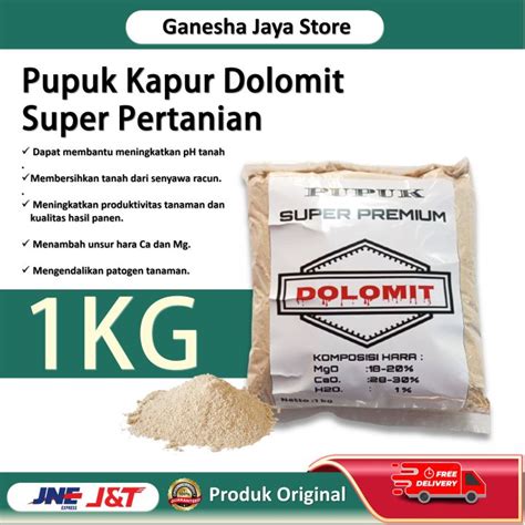 Dolomit Super Kapur Pertanian 1kg Media Tanam Pupuk Dolomit 1kg Pupuk