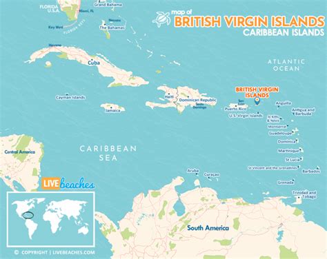 Map Of British Virgin Islands Live Beaches