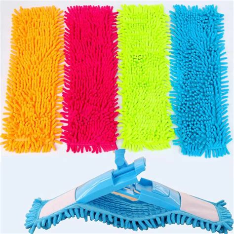 Home Cleaning Pad Chenille Household Dust Mop Head Replacement Microfiber Replace Rectangle Mop ...