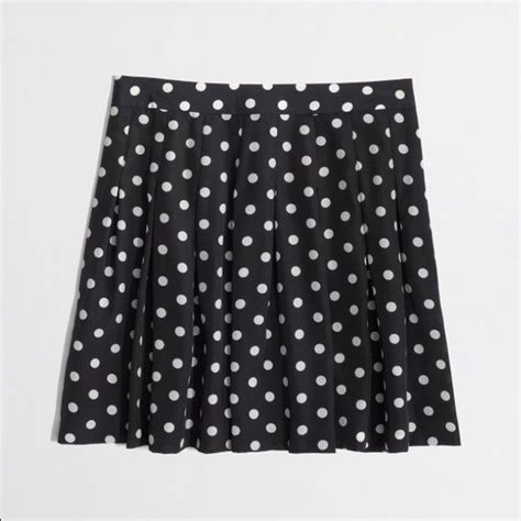 J Crew Factory Navy Polka Dot Pleated Skirt Cute Skirt From J Crew