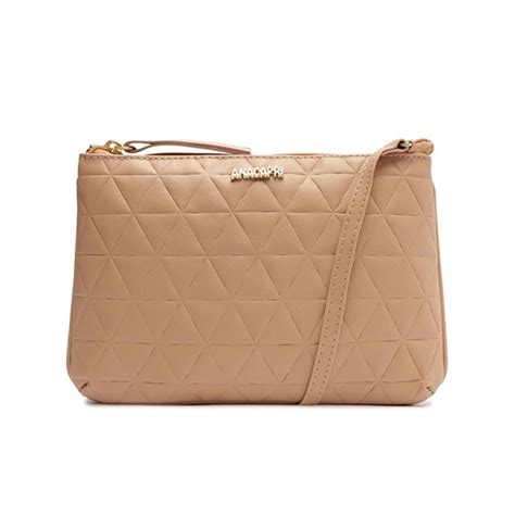 Bolsa Crossbody M Dia Matelass Triangular Anacapri Nude