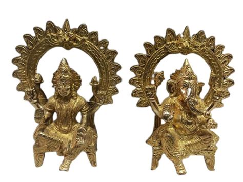 Golden Kg Brass Laxmi Ganesh Statue For Decoration Size X