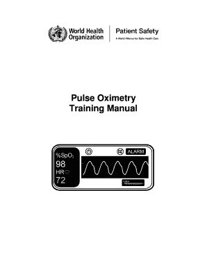 Fillable Online Pulse Oximetry Training Manual Fax Email Print Pdffiller