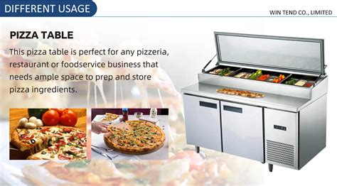 Commercial Stainless Steel Pizza Prep Table Refrigerator 18m Salad