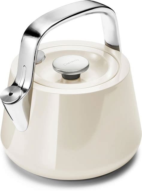 Caraway Quart Whistling Tea Kettle Durable Stainless Steel Tea Pot