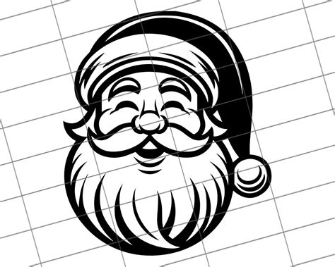 Santa Face Svg Png Bundle Set Of Santa Christmas Illustrations