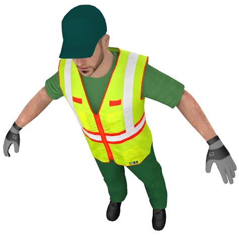 pack worker model turbosquid