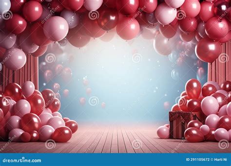 Generative AI Image of Kid Birthday Party Stage Background with ...