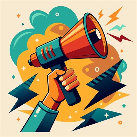 Premium Vector Hand Holding Megaphone Vector Illustration