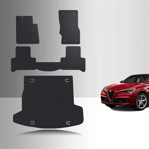 Toughpro Full Set Floor Mats Black For Alfa Romeo Stelvio No Speaker