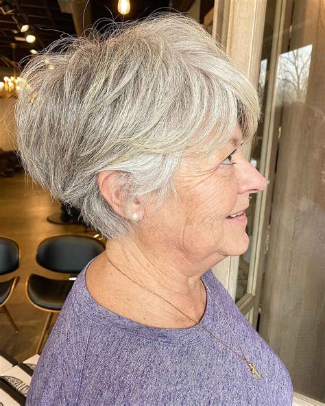 29 Stylish Wash And Wear Haircuts For Women Over 60 Short On Time