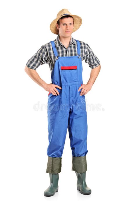 Old Farmer With Overalls On Stock Image Image Of Midwest Talking