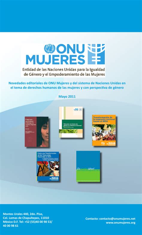 Novedades Editoriales De Onu Mujeres Y Del Sistema De Naciones Unidas