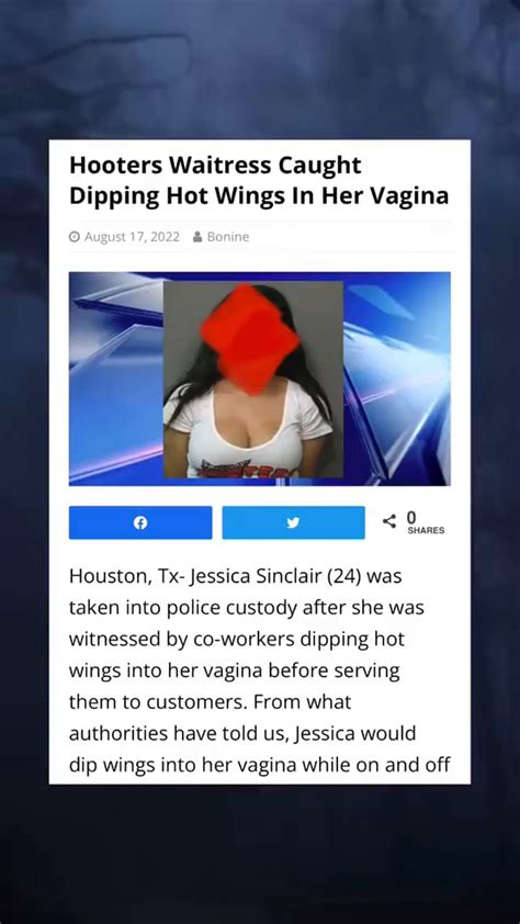 Hooters Waitress Caught Dipping Hot Wings In Her Vagina August 17 2022