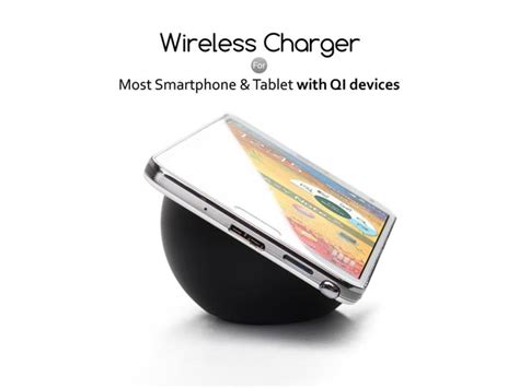 Wireless Charger w/ Display Stand - Black