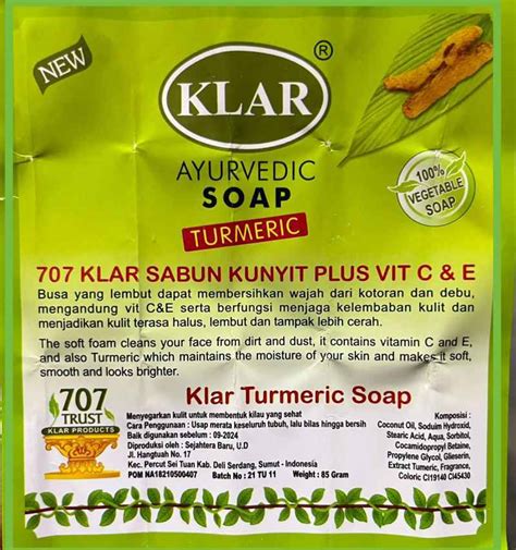 Promo Klar Sabun Arab Ayurvedic Original Kunyit Pyary Turmeric Soap