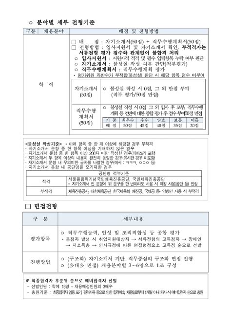 국민체육진흥공단 2023년 하반기 체험형 청년인턴일반 학예 채용공고 공모전 대외활동 링커리어