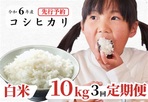 《令和6年産新米先行予約・9月ごろよりお届け開始》【3回定期便】白米 10kg 令和6年産 コシヒカリ 岡山 あわくら源流米 K Ag