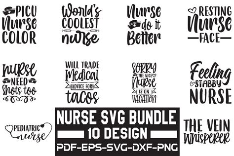 Nurse Svg Bundle Graphic By Creativekhadiza124 · Creative Fabrica