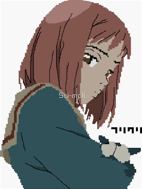 FLCL Mamimi Pixelart Sticker By Sci Mpli Redbubble