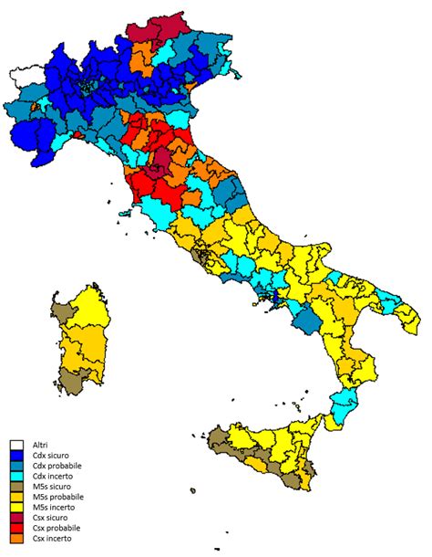 La Mappa Dei Collegi Sud In Bilico Con Il M S Avanti Cise