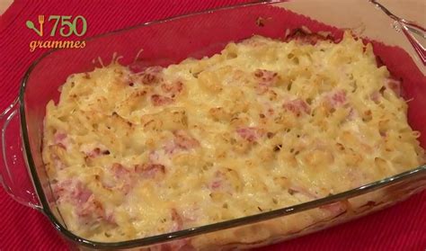 Recette Gratin De Pâtes Au Jambon En Vidéo