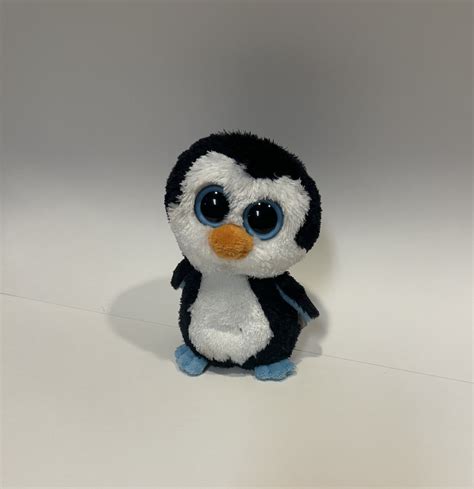 Ty Beanie Boos 6 Waddles The Black And White Penguin Glitter Eyes 2010