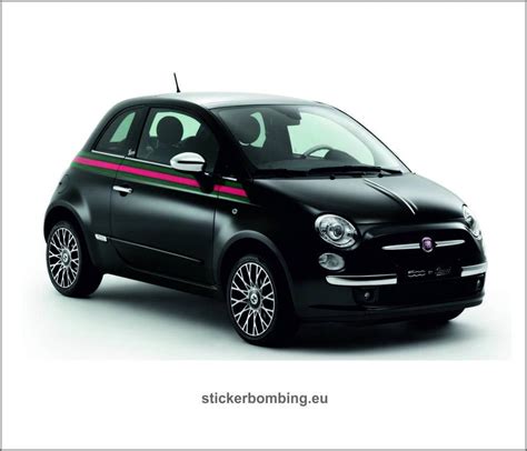 Fiat 500 graphics kit decals "Gucci Edition" – StickerBombing.eu