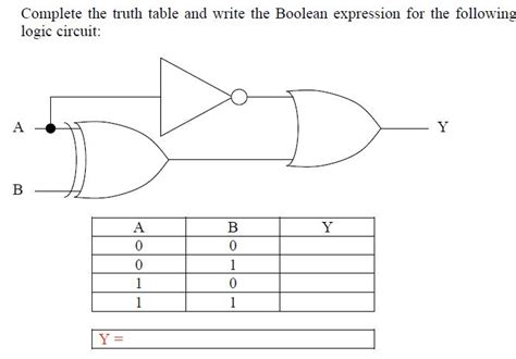 Solved Complete The Truth Table And Write The Boolean