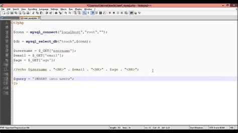 Php Mysql Insert Data Into Mysql Table Youtube