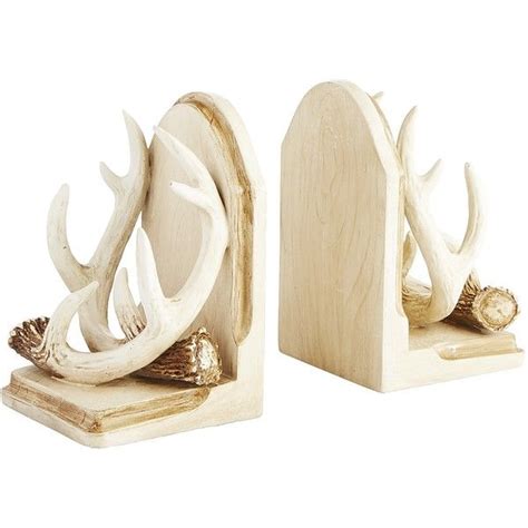 Pier Imports Ivory Antiqued Antler Bookend Set Oh Deer